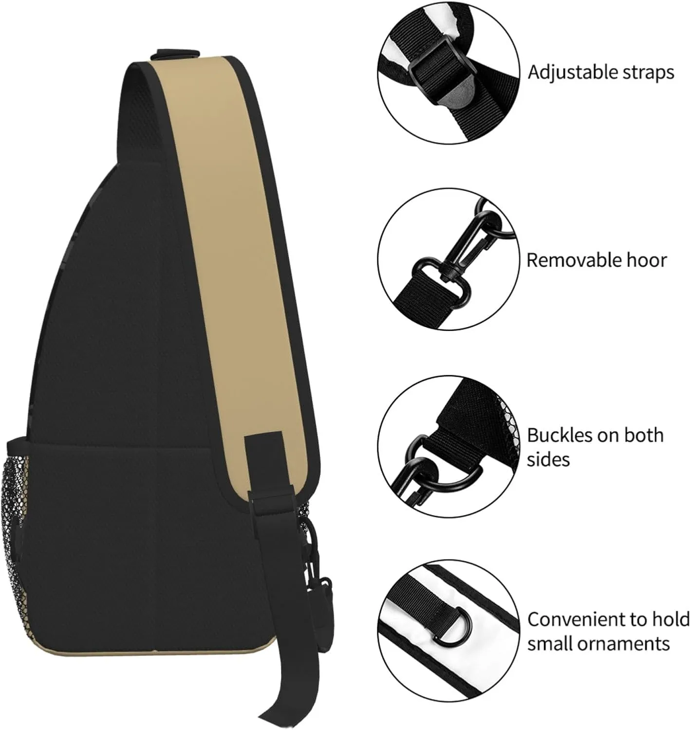 Custom Football Sling Bag New Orleans Style Crossbody Bags Personalized Name And Number Shoulder Backpack Lightweight Chest Pack for Sports/Travel/Gifts