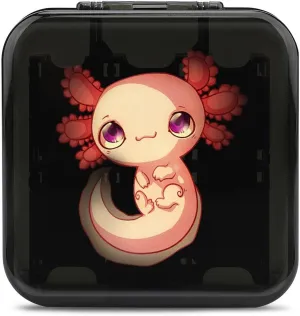 Cute Axolotl 24 Game Card Holder Case Storage Box Compatible with Switch Gifts for Game Lover
