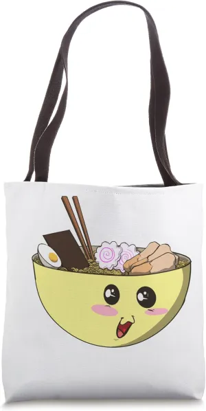 Cute ramen bowl Noodle Bowl, Student Tote Bag