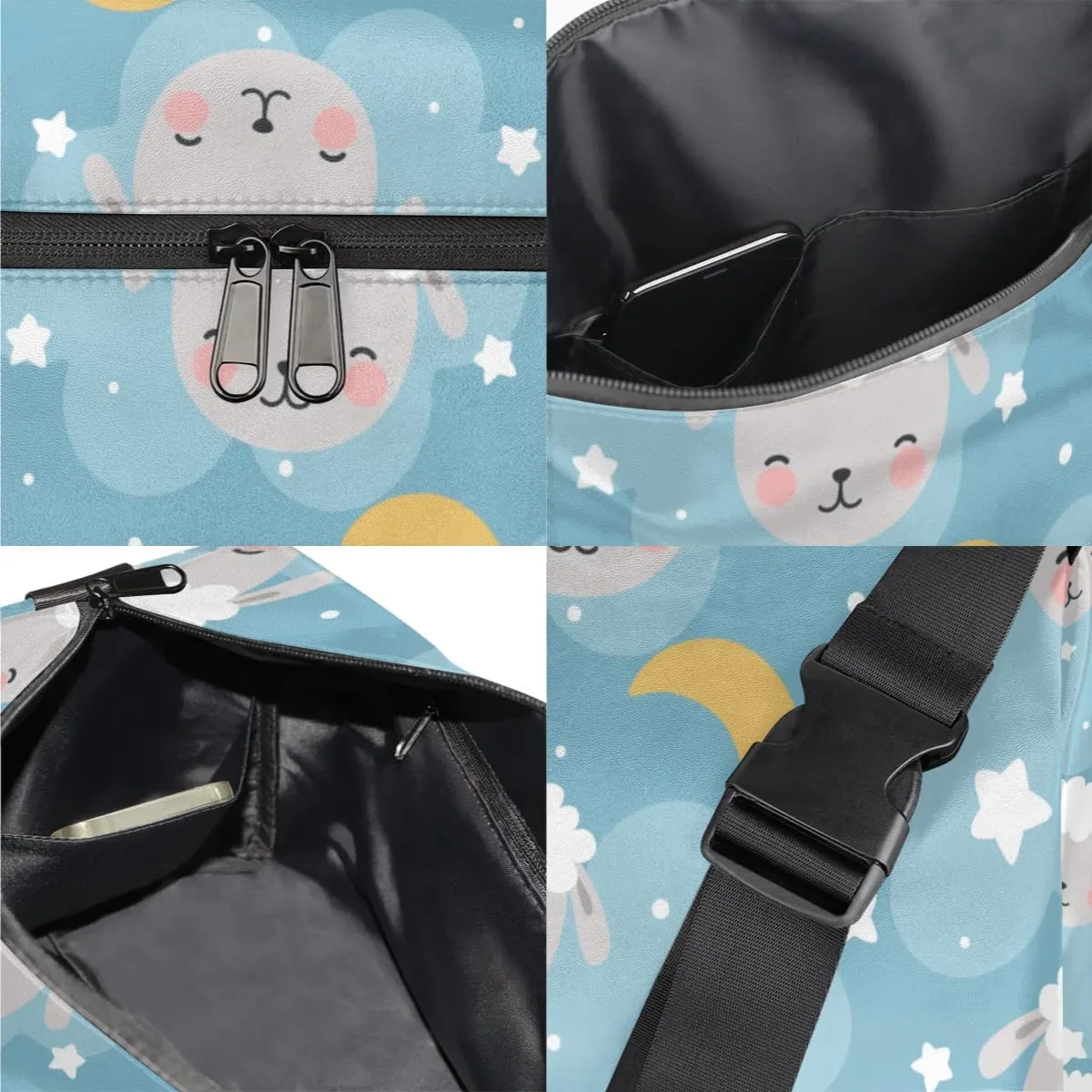 Cute Sheep Moon Small Gym Bag for Men Women Workout Sport Duffle Bag Waterproof Weekender Overnight Bag Lightweight Carry on Tote Bag Crossbody Shoulder Travel Bag for Swim Yoge Dance