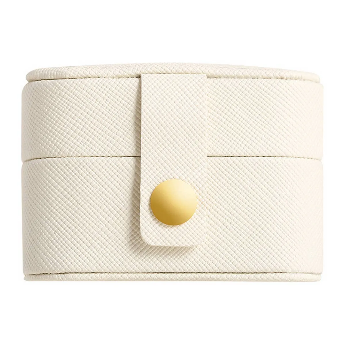 CWMM1686-WHITE-OS SOLID COLOR PORTABLE EARRING STORAGE BOX