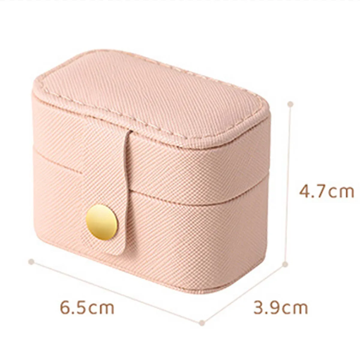 CWMM1686-WHITE-OS SOLID COLOR PORTABLE EARRING STORAGE BOX