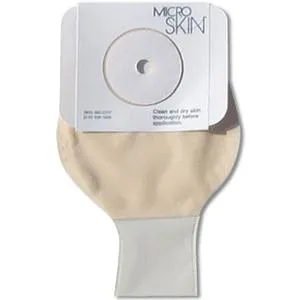 Cymed 41438 9 inch Drainable Colostomy Pre-sized Pouch with MicroSkin Adhesive Barrier - 1(1/2) inch (38 mm), With MicroDerm thin washer, Opaque, Box of 10 pouches