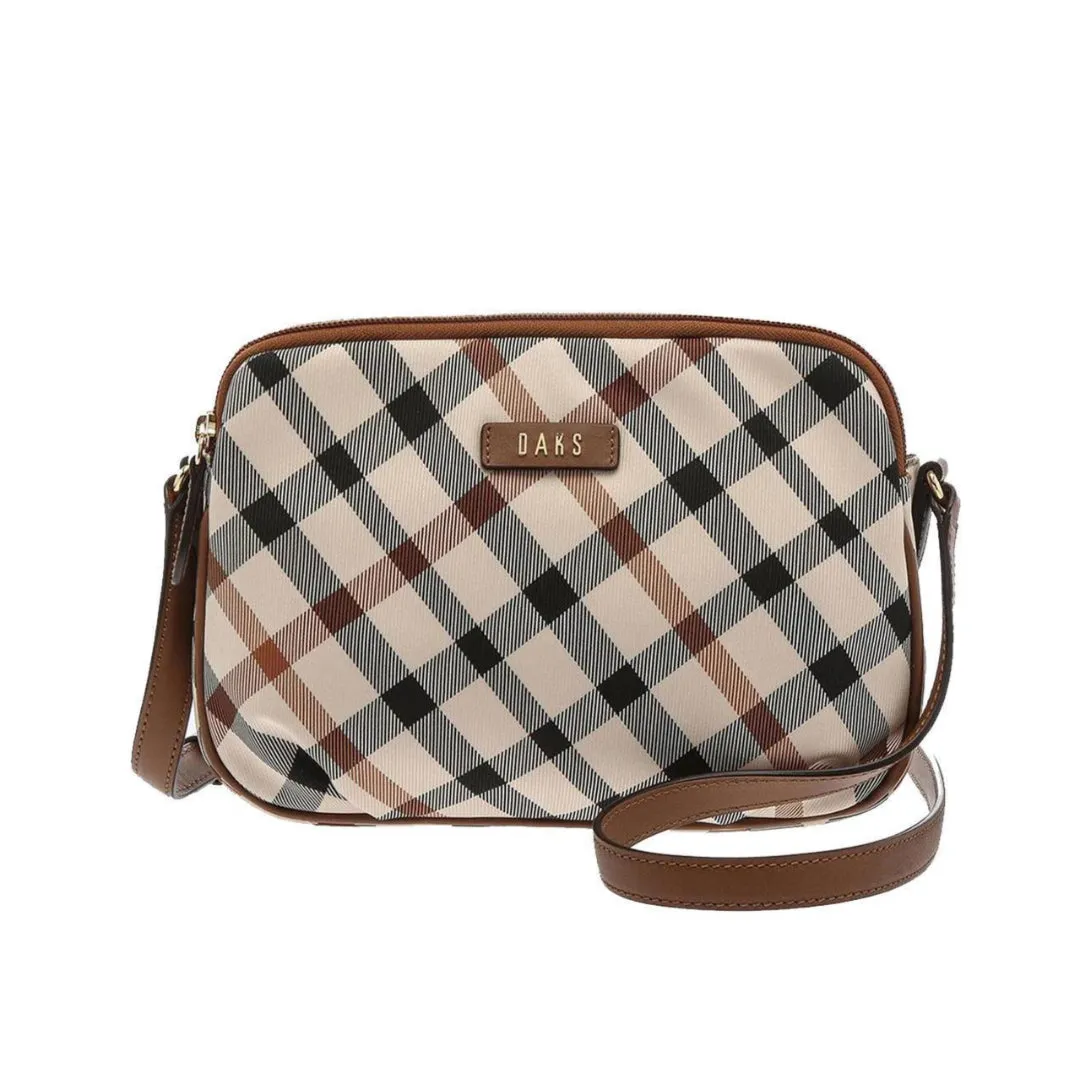 DAKS Brown House Check Jacquard Cross Bag Shoulder Bag HARRIS Luxury Bag Comfortable Bag / from Seoul, Korea