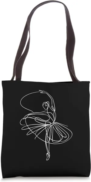 Dancing Ballerina Minimalist Ballet Dancer Dance Women Girls Tote Bag