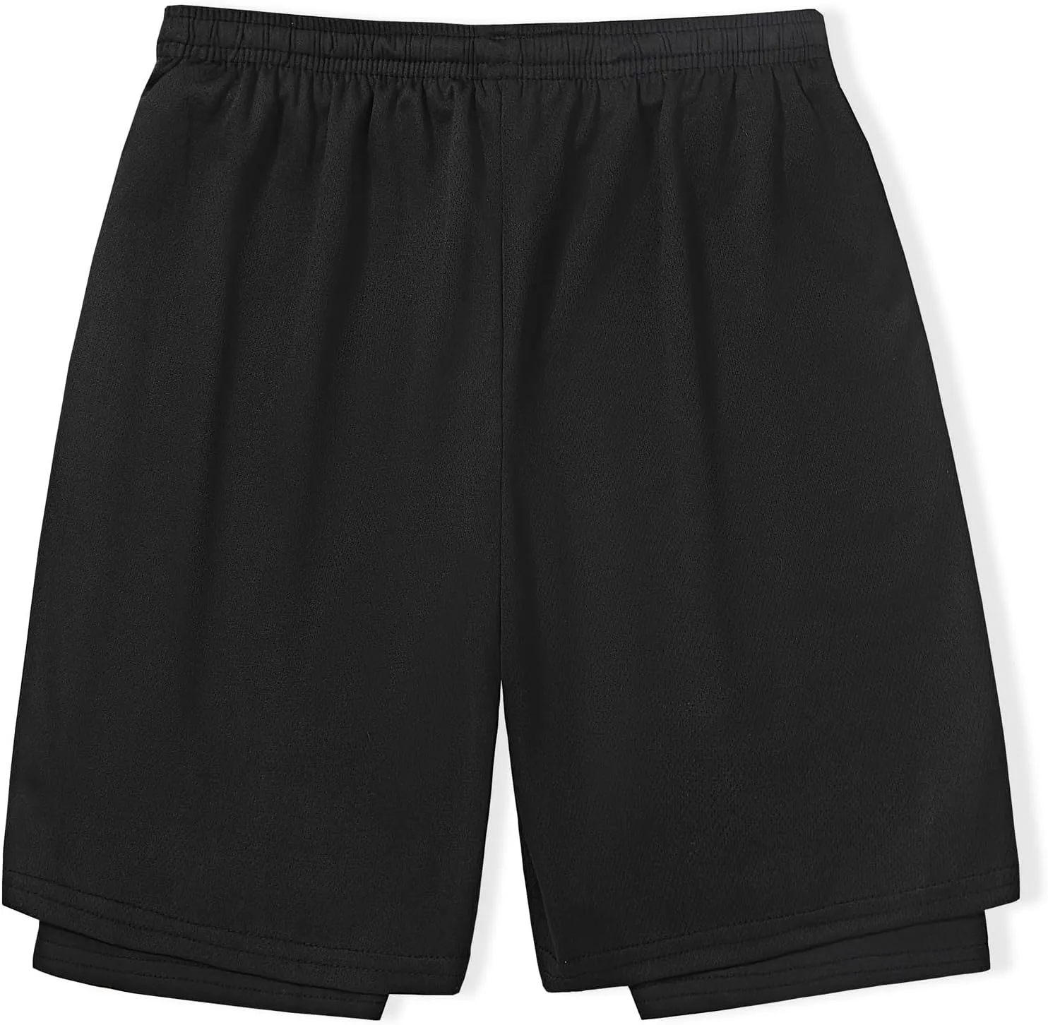 DANI CHINS Boys 2 in 1 Athletic Active Shorts Sports Running Quick Dry Breathable Compression Shorts