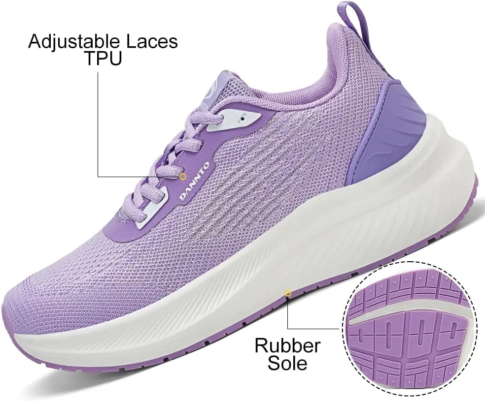 Dannto Womens Breathable Running Shoes Lightweight Walking Sneakers Non-Slip Athletic Sports