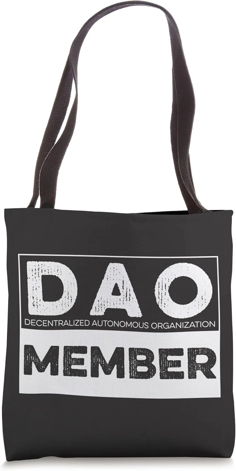 DAO Decentralized Autonomous Organization Cryptocurrency NFT Tote Bag