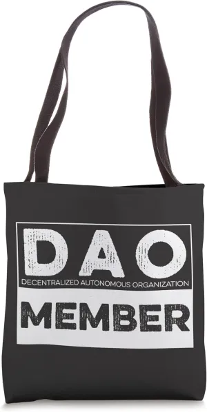 DAO Decentralized Autonomous Organization Cryptocurrency NFT Tote Bag