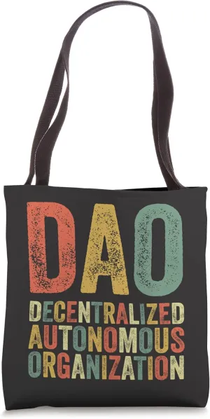 DAO Decentralized Autonomous Organization NFT Cryptocurrency Tote Bag