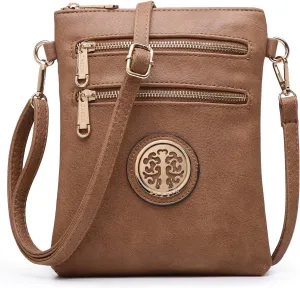Dasein Women Small Crossbody Bag Lightweight Shoulder Purses Multi Zipper Pockets Phone Purse Handbag