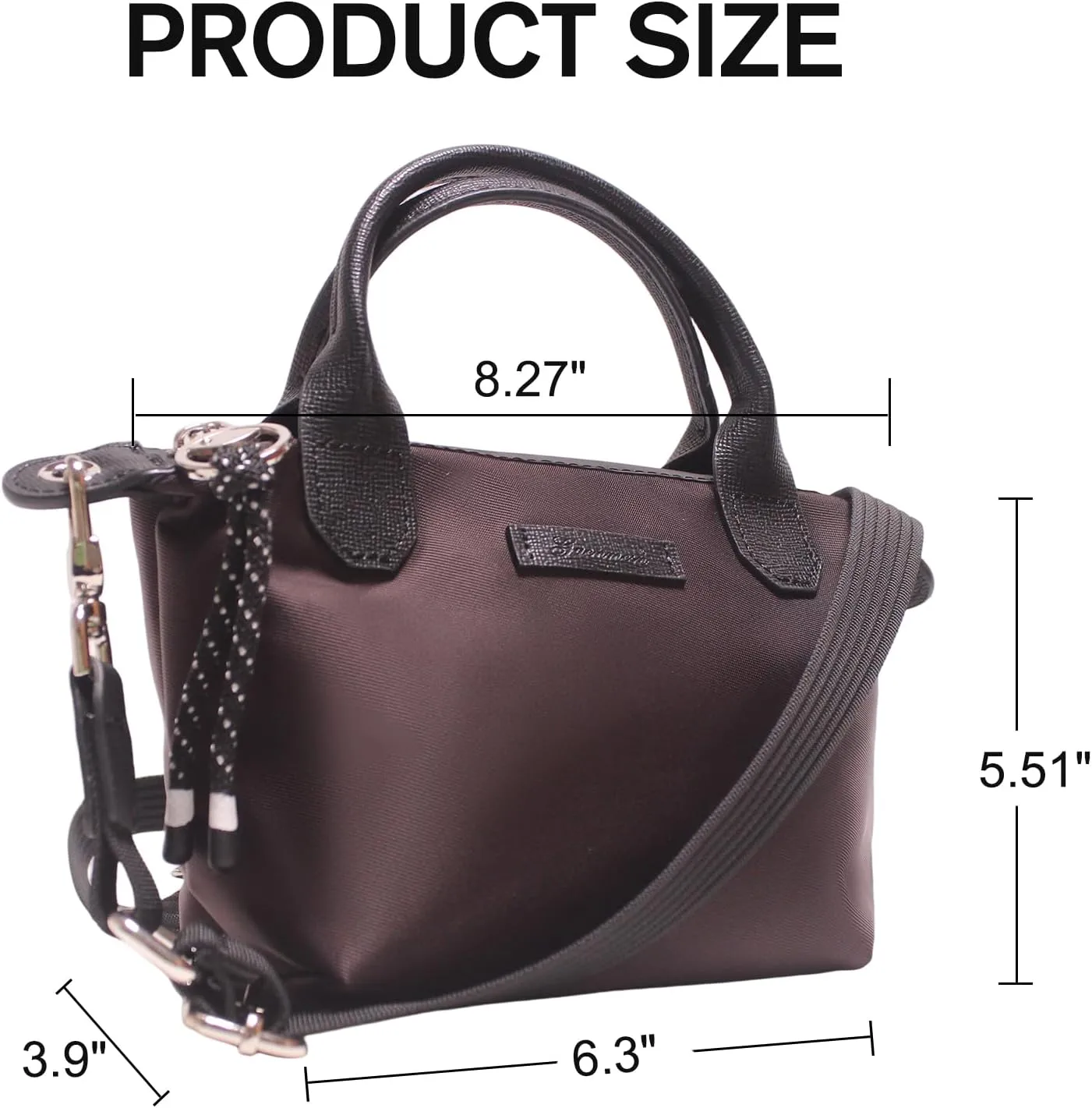 Designer Mini Tote for Women - Lightweight Crossbody Purse with Adjustable Dual Straps (2-Way Carry)