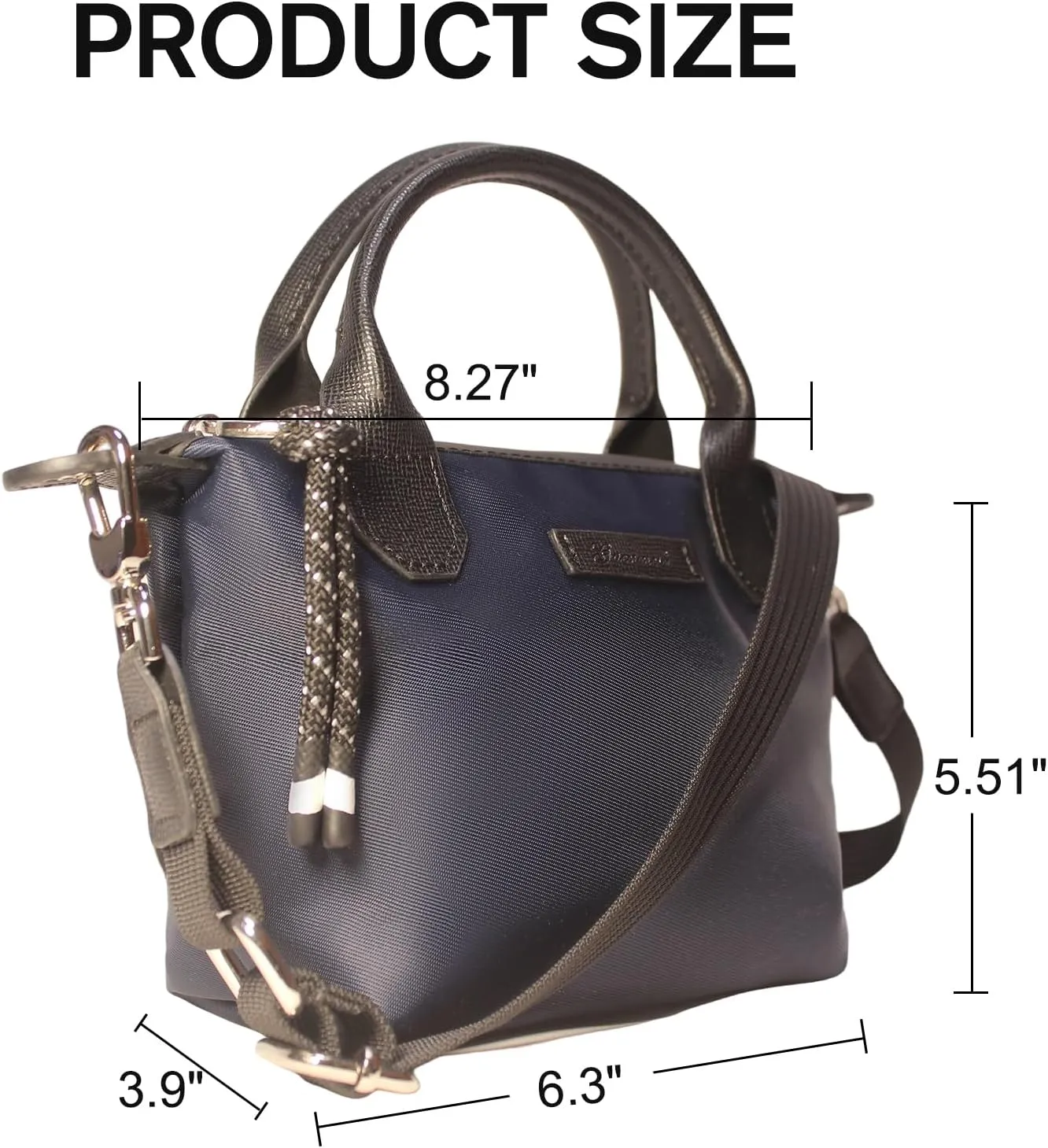 Designer Mini Tote for Women - Lightweight Crossbody Purse with Adjustable Dual Straps (2-Way Carry)