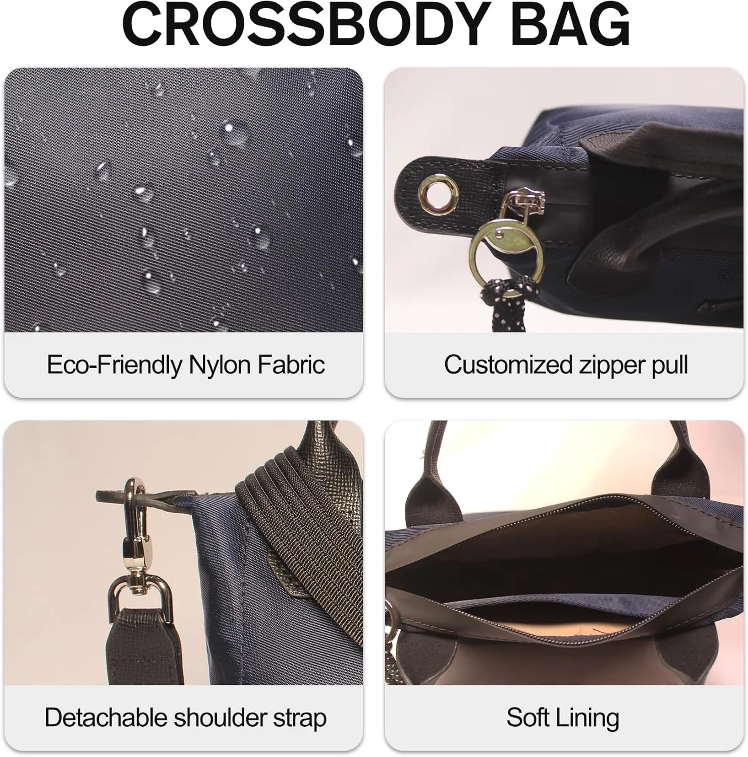 Designer Mini Tote for Women - Lightweight Crossbody Purse with Adjustable Dual Straps (2-Way Carry)