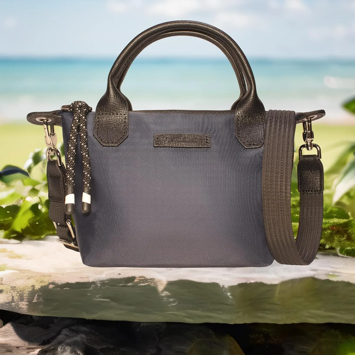 Designer Mini Tote for Women - Lightweight Crossbody Purse with Adjustable Dual Straps (2-Way Carry)