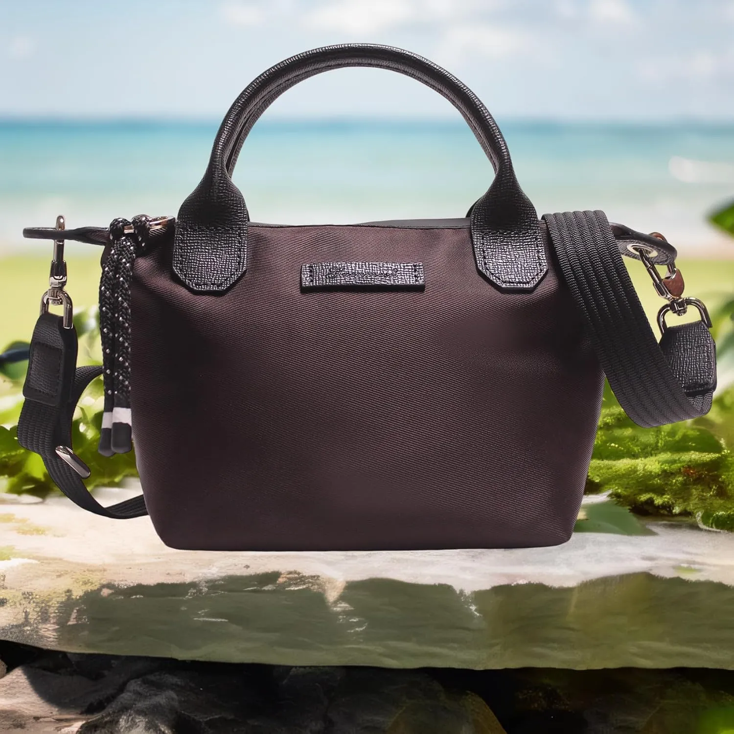 Designer Mini Tote for Women - Lightweight Crossbody Purse with Adjustable Dual Straps (2-Way Carry)