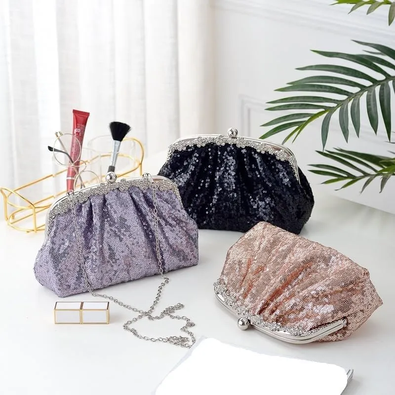 Diamond Crossbody Clutch Bag For Banquets And Special Occasions