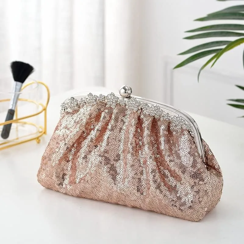 Diamond Crossbody Clutch Bag For Banquets And Special Occasions