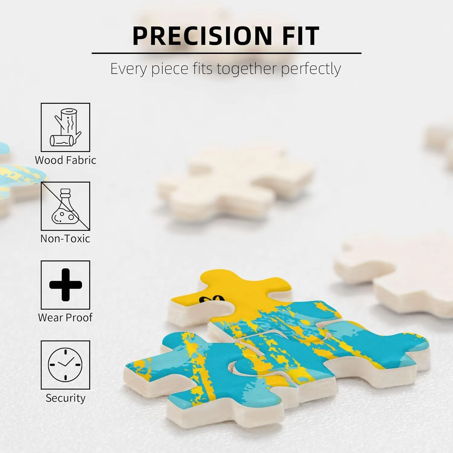 Dinosaur Print,Wooden Jigsaw Puzzle Featuring a Colorful Illustration,Dinosaur Skeleton in A Museum,Thick Sturdy Pieces,Great Gift Idea,Black White Plastic Box Storage 500PCS