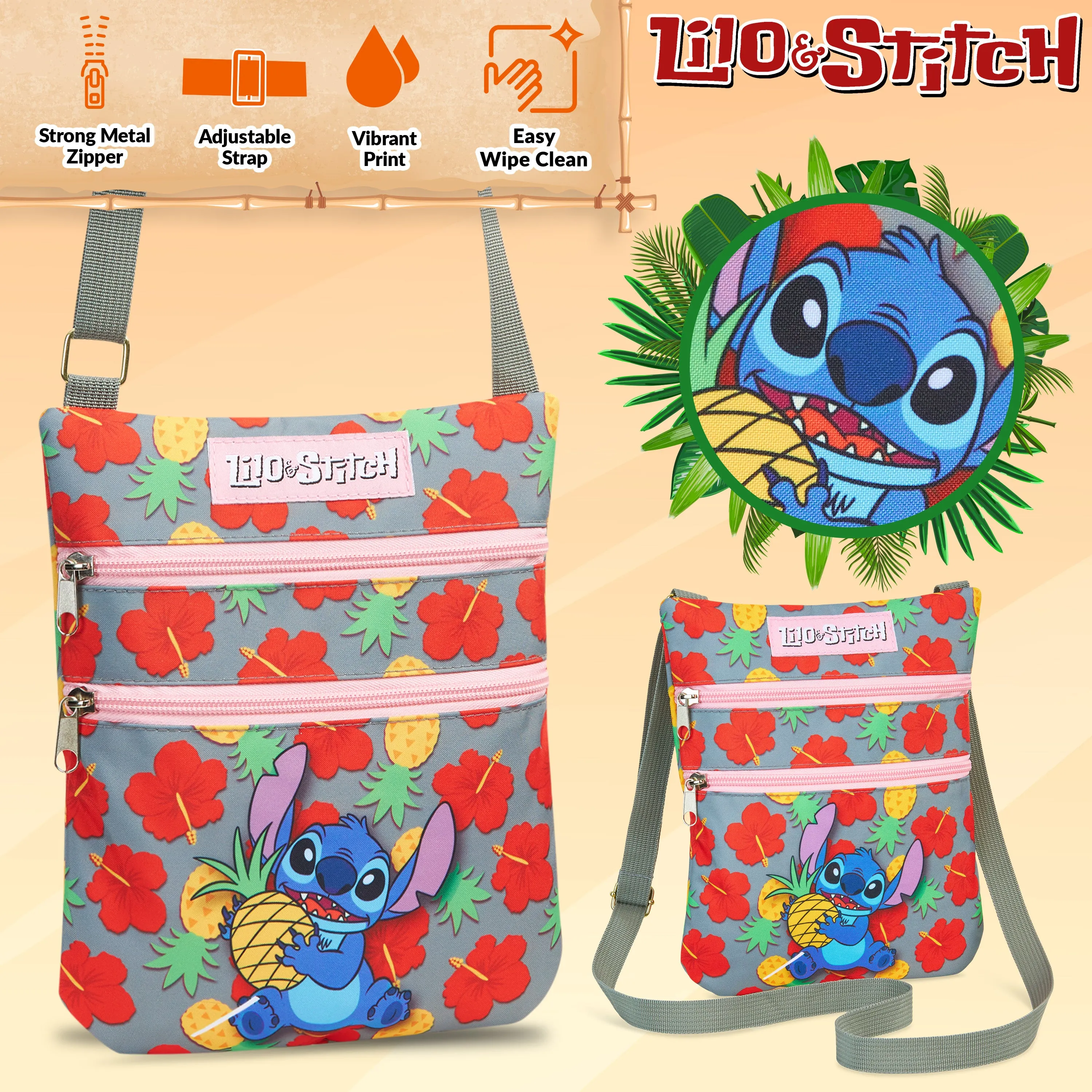Disney Stitch Crossbody Bag for Girls Teens Shoulder Bag Long Strap Stitch Gifts