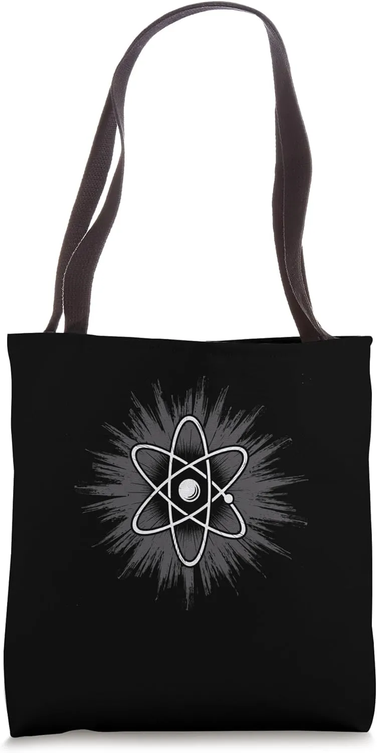 Distressed Atom Science Geek Physics Design Tote Bag