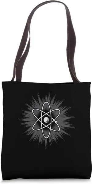 Distressed Atom Science Geek Physics Design Tote Bag