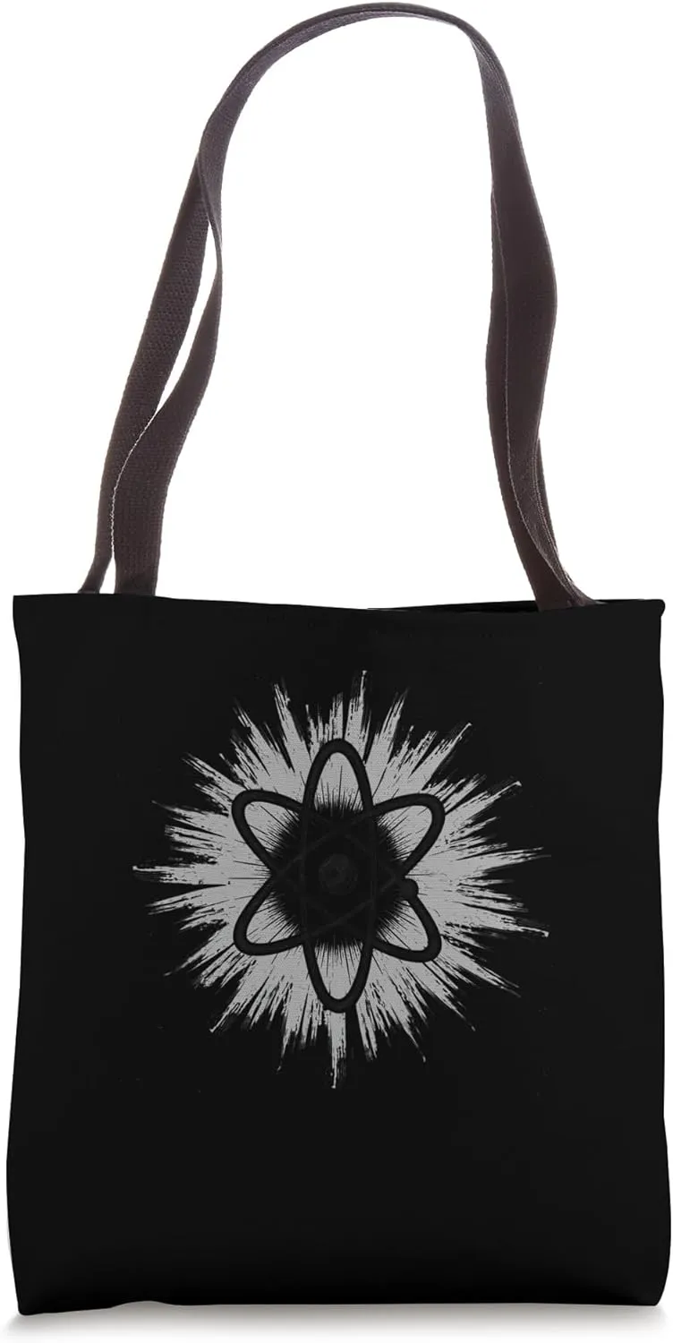 Distressed Atom Science Geek Physics Design Tote Bag