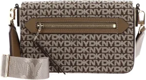 DKNY Women's Bryant Ave Mid Flap Crossbody Bag, Chino/Shitake, Chino/Shitake