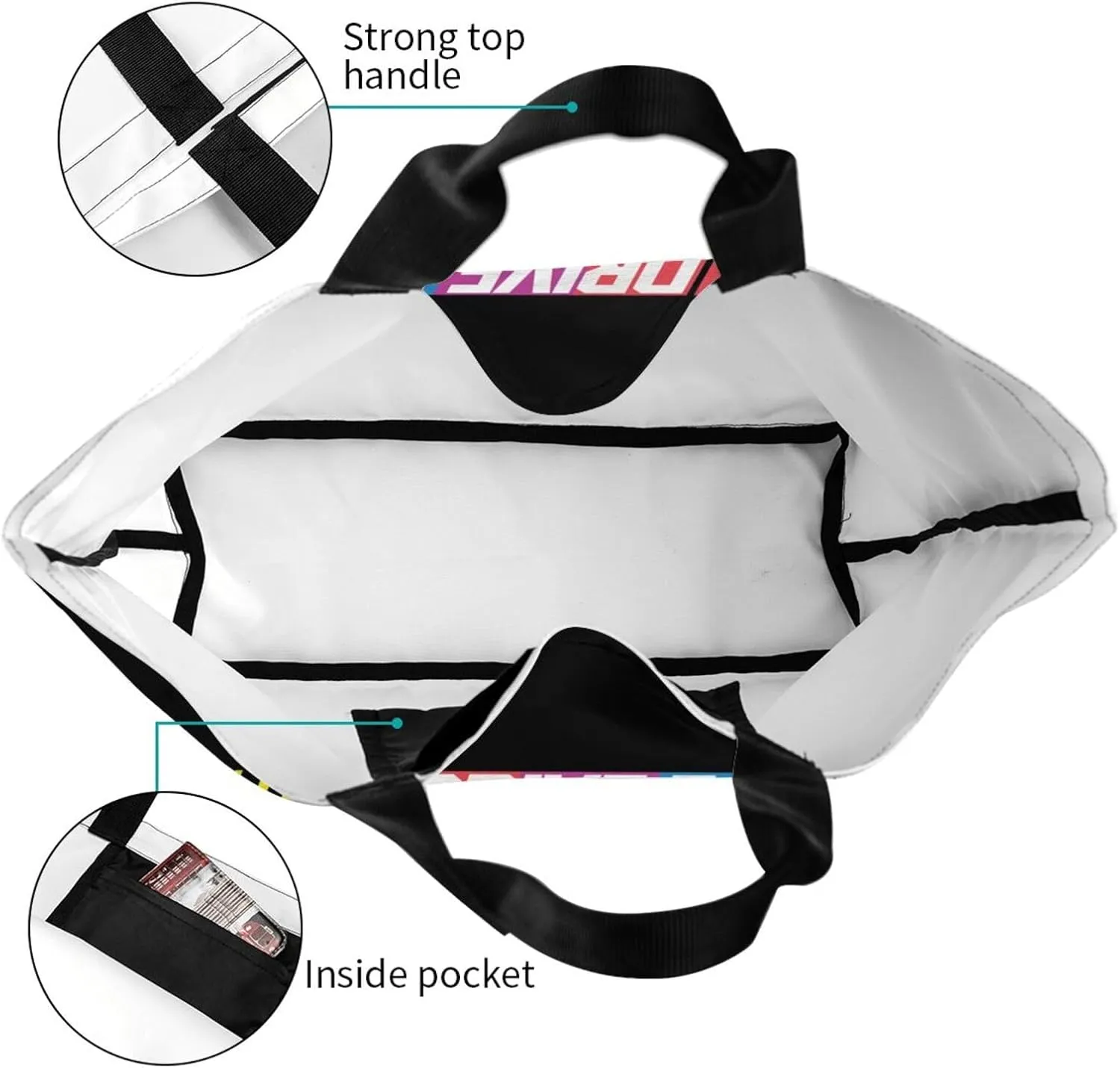Drive Fast Eat Ass Women'S Lightweight Canvas Handbag Waterproof Reusable Shopping Bag