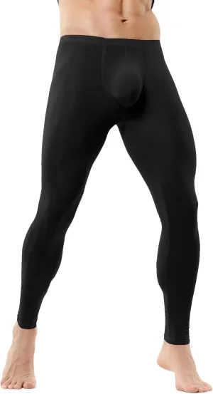 DTODWW Men's Tights Pants Underwear Long Trousers Lightweight Workout Base Layer Leggings for Yoga Dance