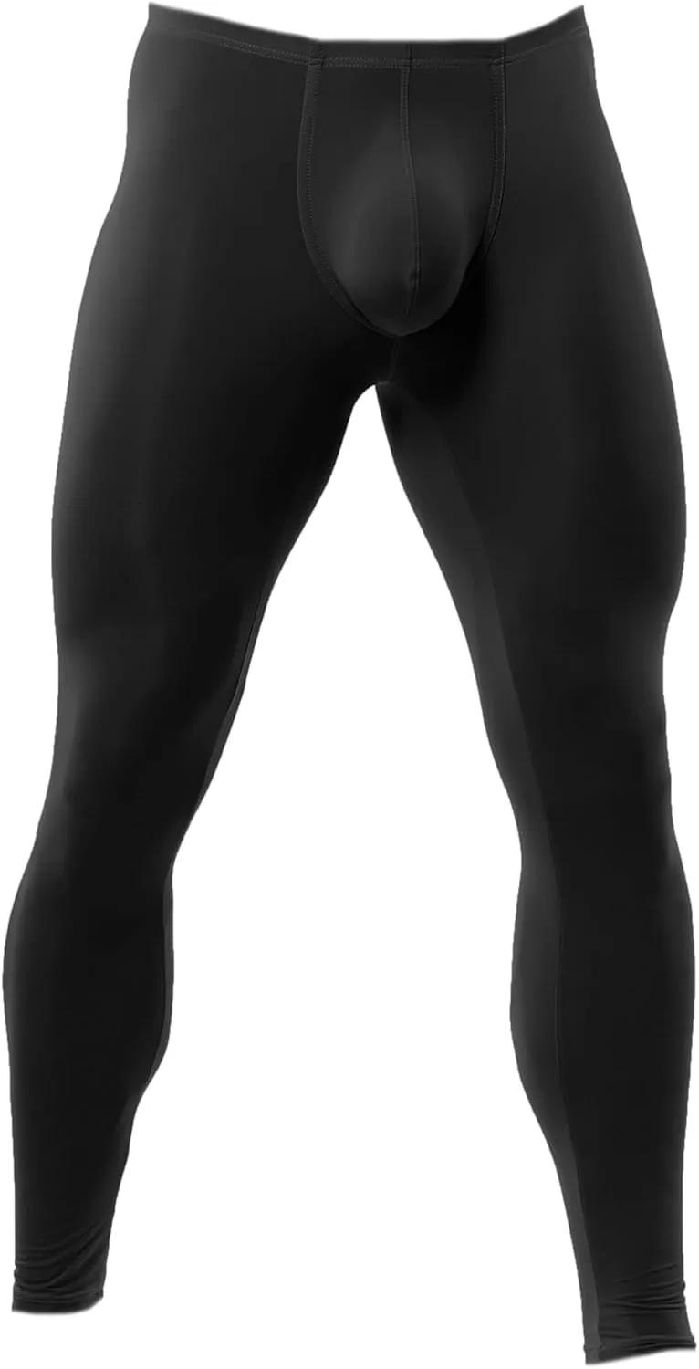 DTODWW Men's Tights Pants Underwear Long Trousers Lightweight Workout Base Layer Leggings for Yoga Dance