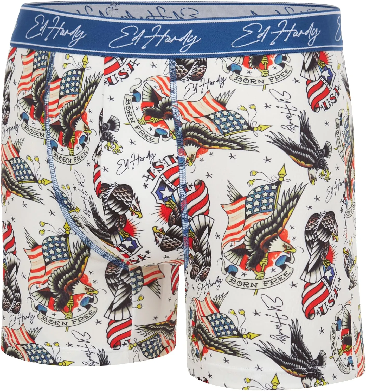 ED HARDY Mens Boxer Briefs Active Stretch Breathable Underwear, Comfortable Gym Boxer Briefs- Multipack