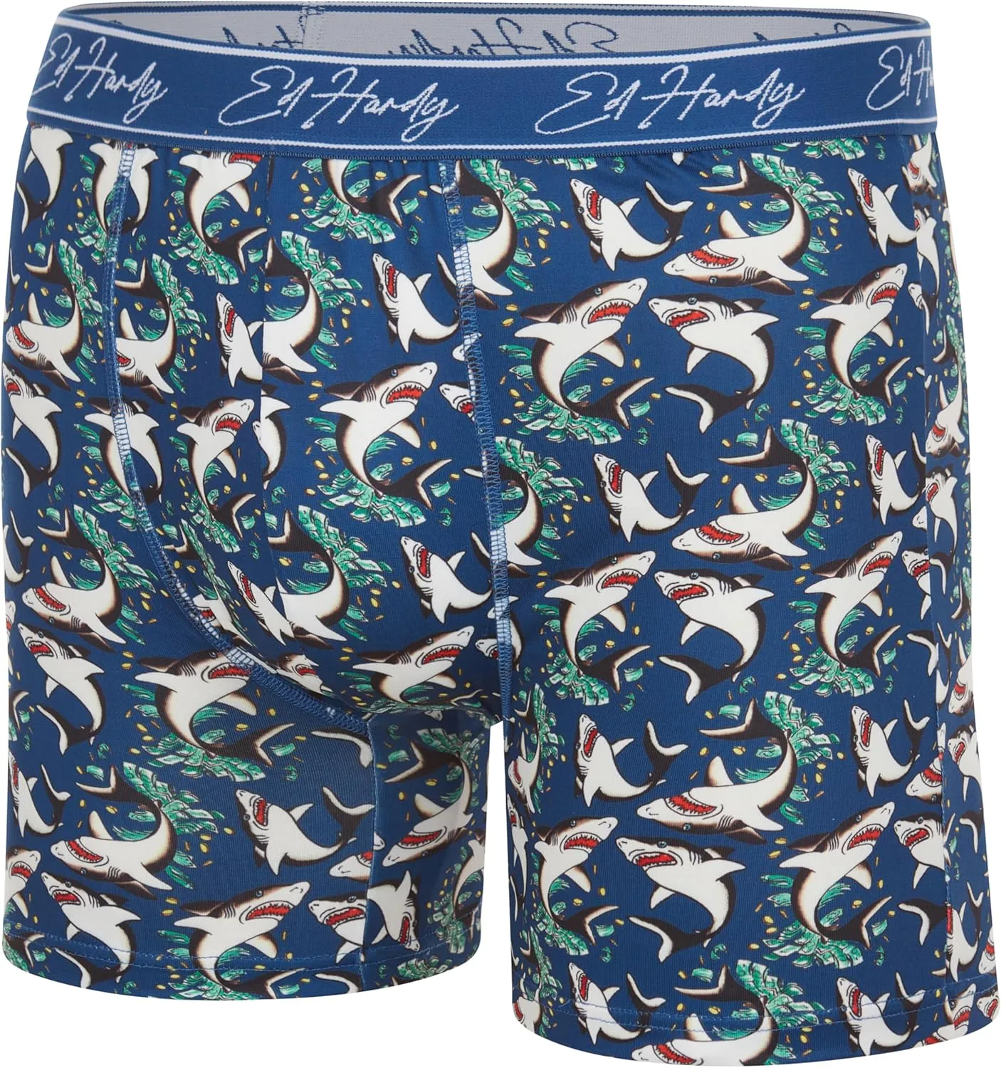 ED HARDY Mens Boxer Briefs Active Stretch Breathable Underwear, Comfortable Gym Boxer Briefs- Multipack