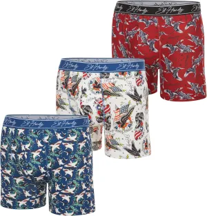 ED HARDY Mens Boxer Briefs Active Stretch Breathable Underwear, Comfortable Gym Boxer Briefs- Multipack