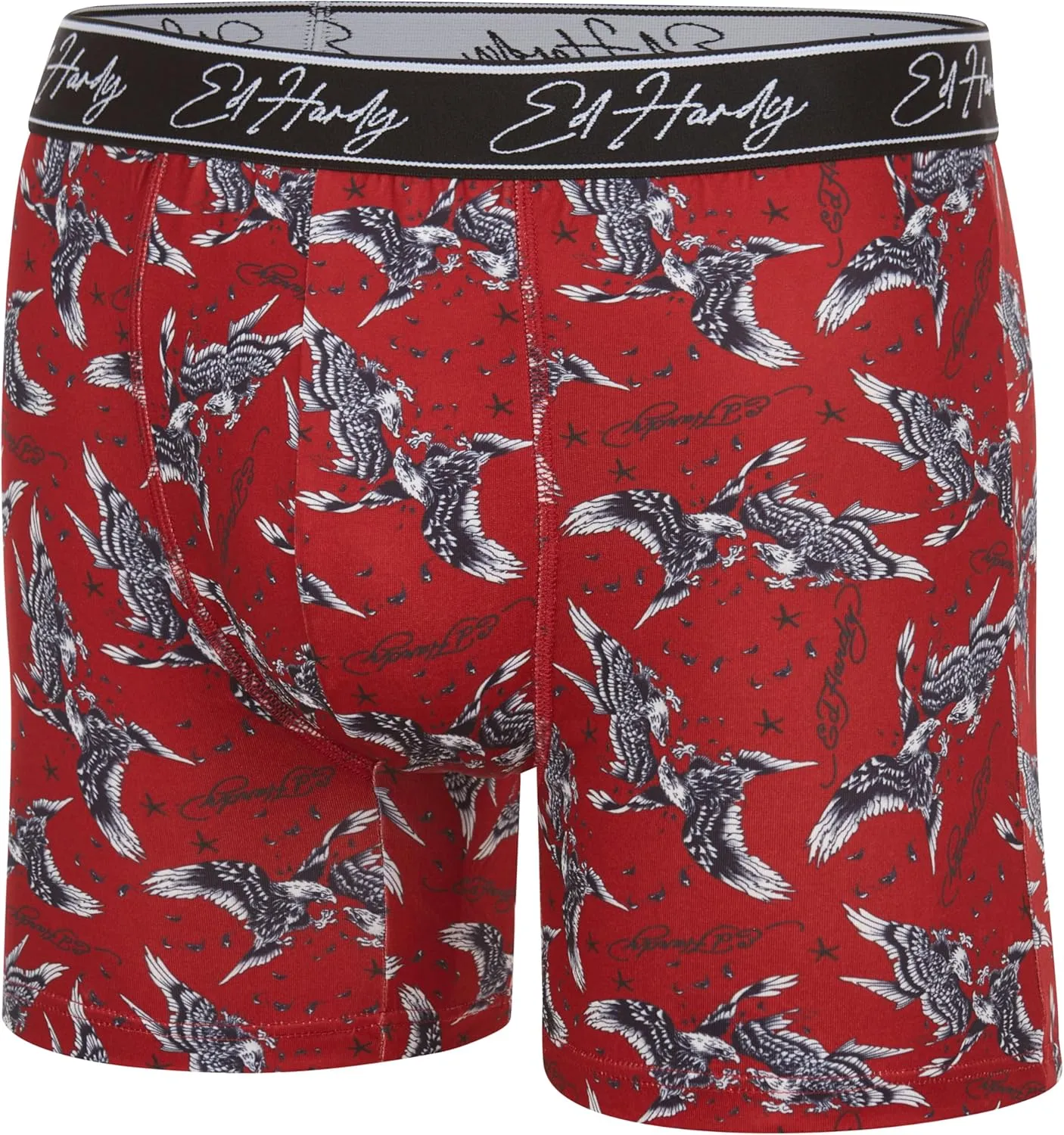 ED HARDY Mens Boxer Briefs Active Stretch Breathable Underwear, Comfortable Gym Boxer Briefs- Multipack