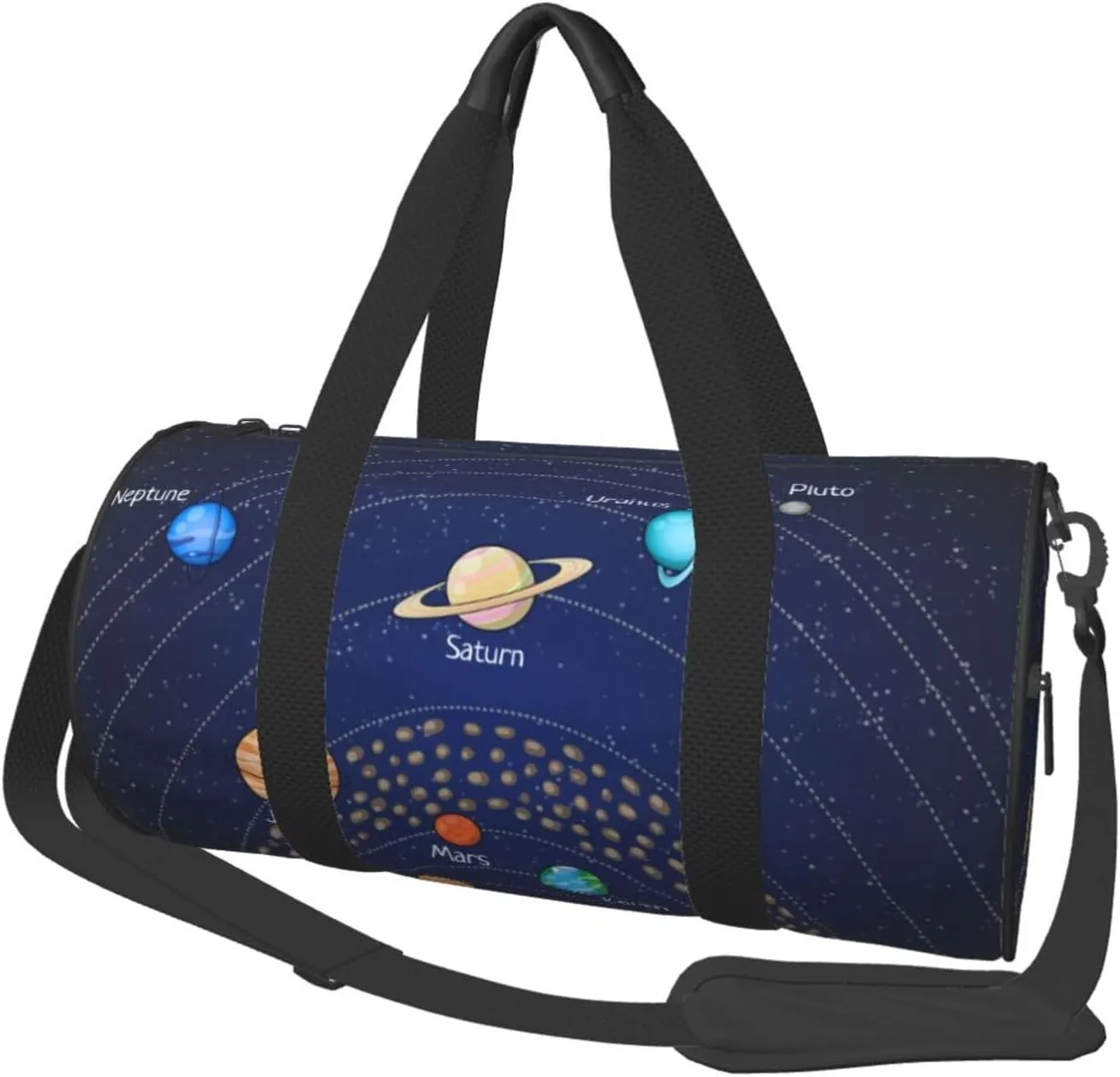 Educational Astronomy Planet Large Duffle Bag Lightweight Travel Bag Foldable Weekender Overnight Bag For Men And Women