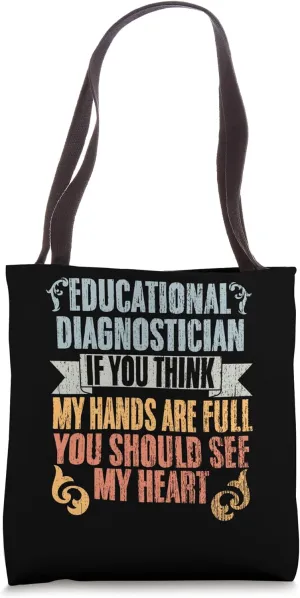 Educational Diagnostician Vintage Special Education Teachers Tote Bag