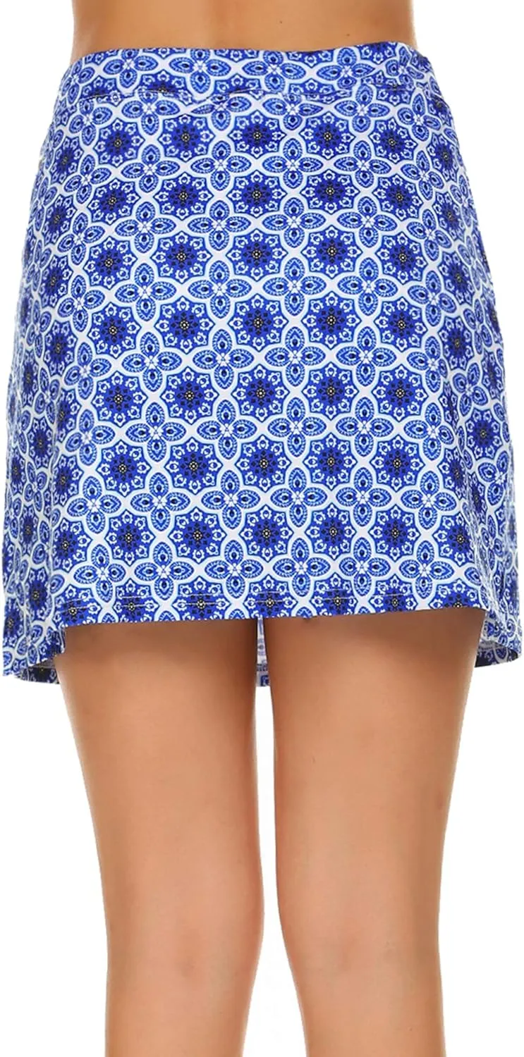 Ekouaer Women's Athletic Skorts Lightweight Golf Skirts Inner Shorts Pocket Tennis Workout Sports Pickleball Skort