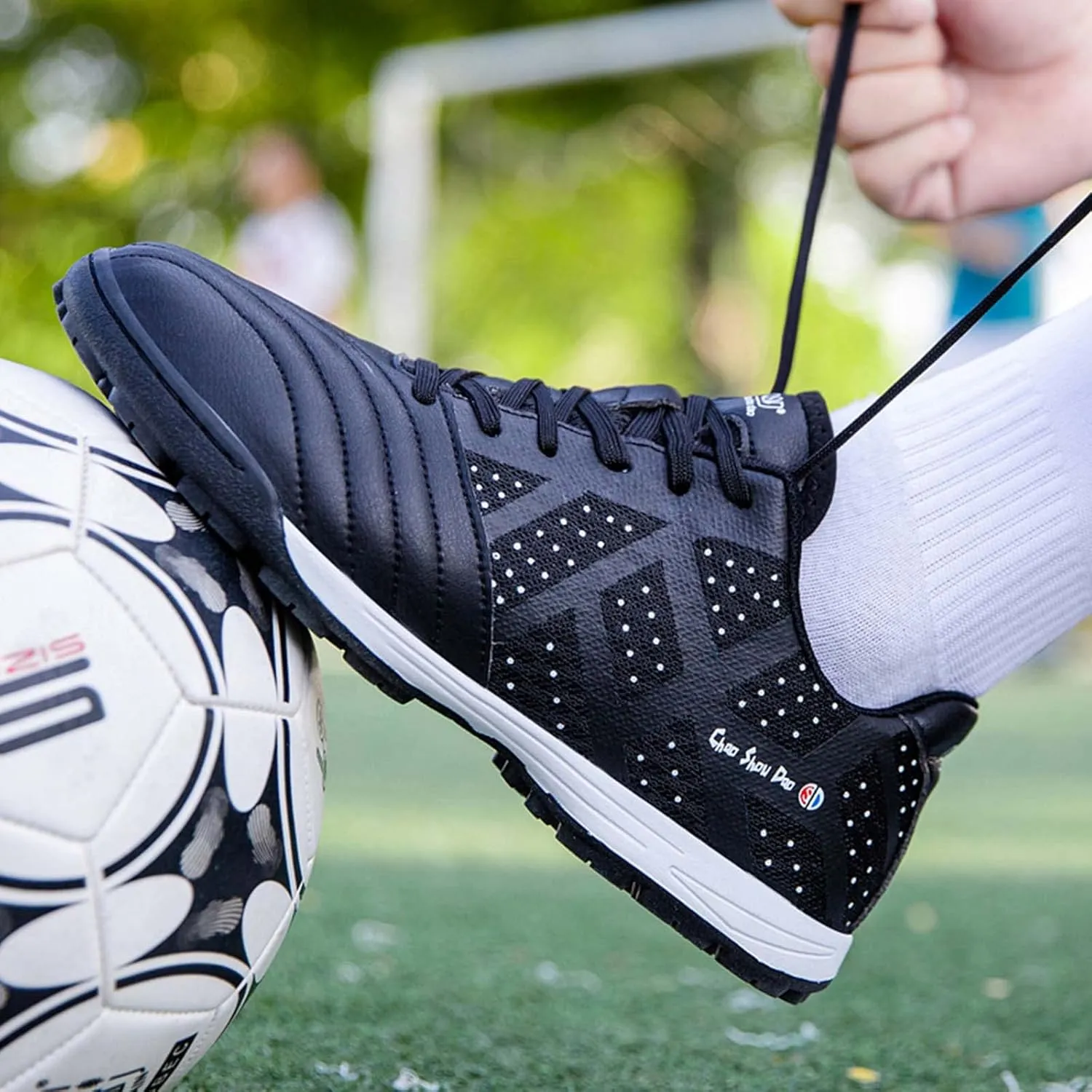 Eliogn Mens Soccer Shoes Boys Girls Turf Ground Athletic Football Shoes Youth Turf Soccer Shoes