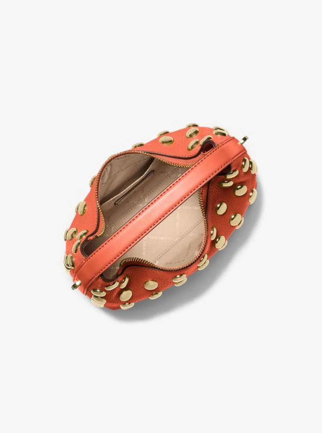 Ember Small Embellished Pebbled Leather Messenger Bag