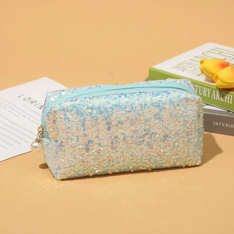Embroidered Sequins Large Capacity Wind Good-looking Cosmetic Bags