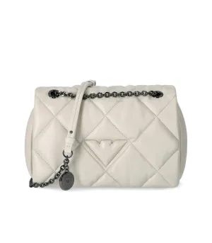 Emporio Armani Ivory Quilted Crossbody Bag