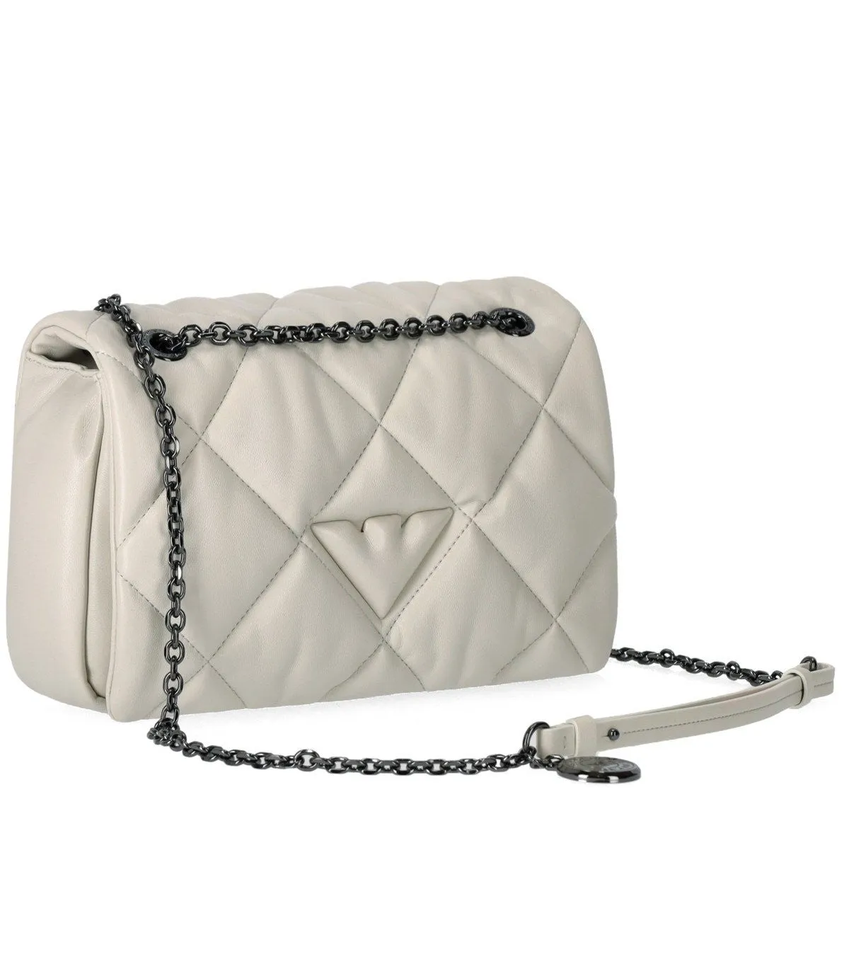 Emporio Armani Ivory Quilted Crossbody Bag