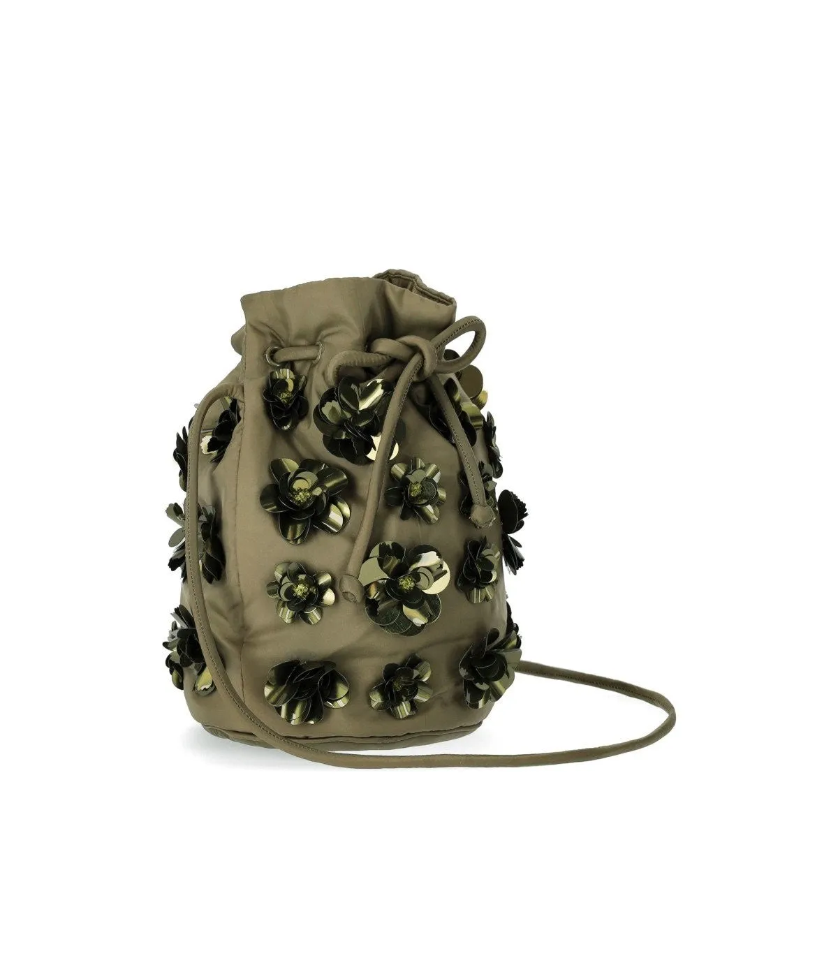 Essentiel Antwerp Encoded Khaki Green Bucket Bag