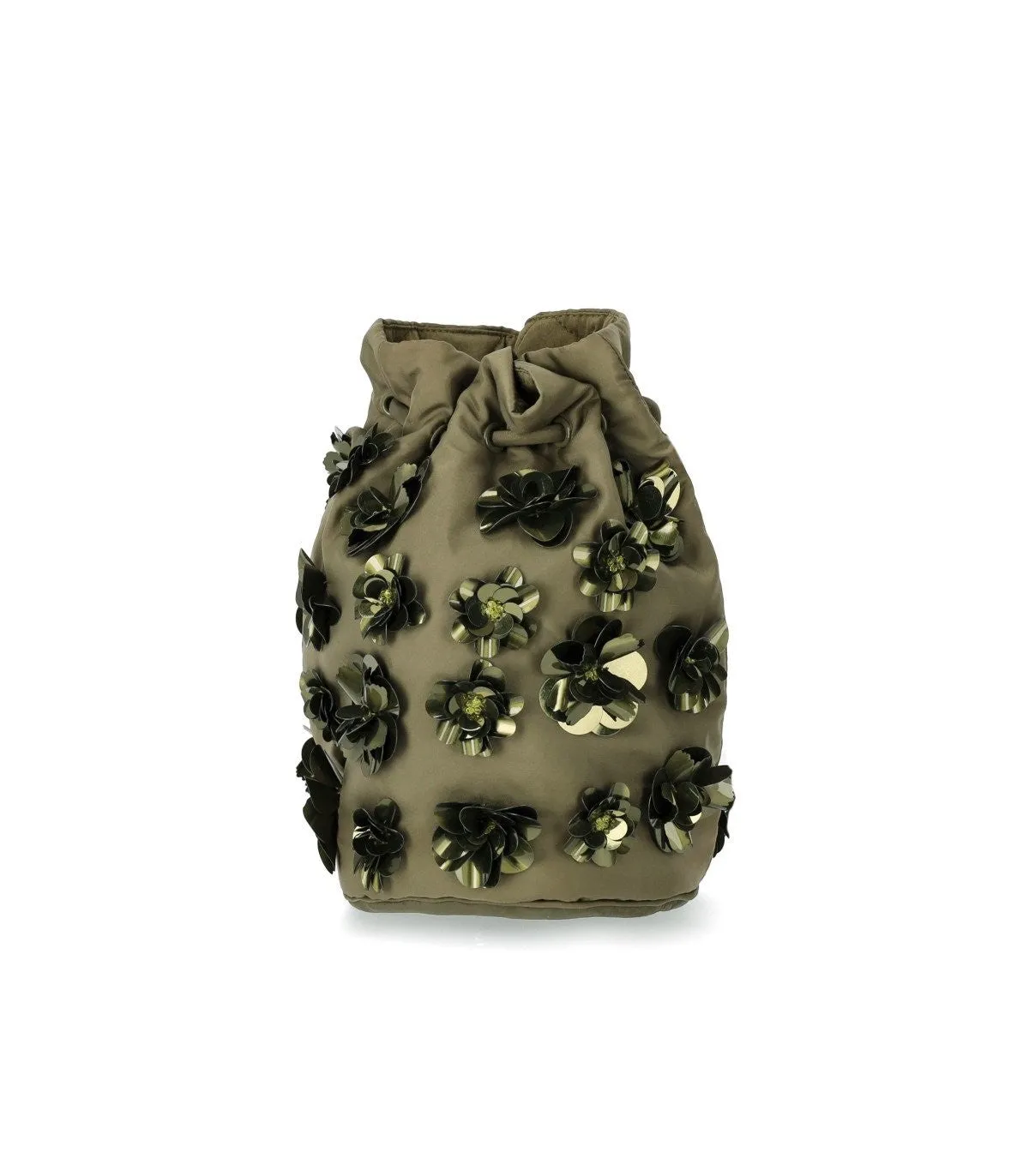 Essentiel Antwerp Encoded Khaki Green Bucket Bag
