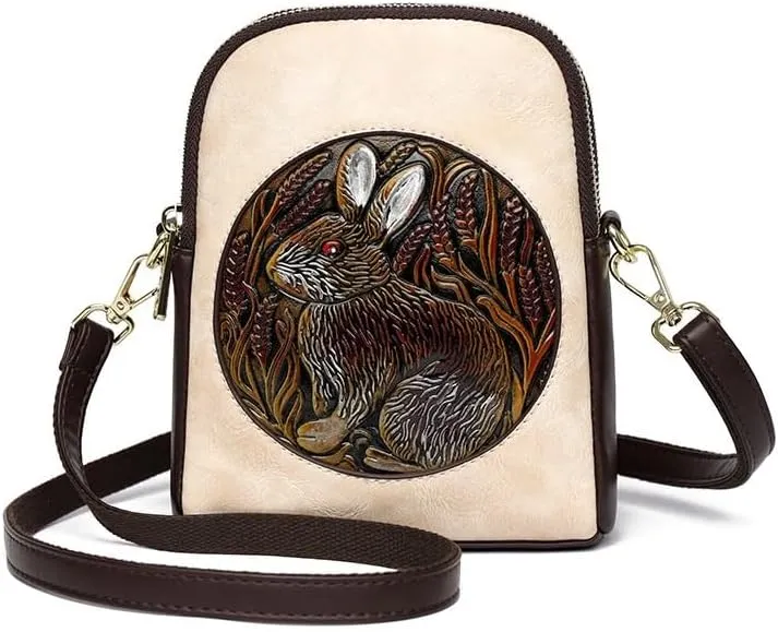 Ethnic Style Rabbit Crossbody Bag Women's Mobile Phone Shoulder Bag