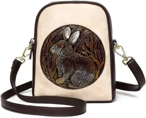 Ethnic Style Rabbit Crossbody Bag Women's Mobile Phone Shoulder Bag
