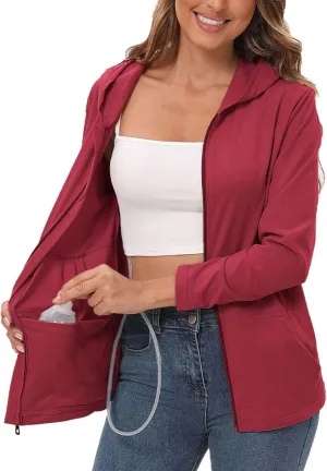 EVERWORTH Post Mastectomy Shirts with Drain Pockets Breast Mastectomy Recovery Must Haves Long Sleeve Zip Up Shirts Clothing