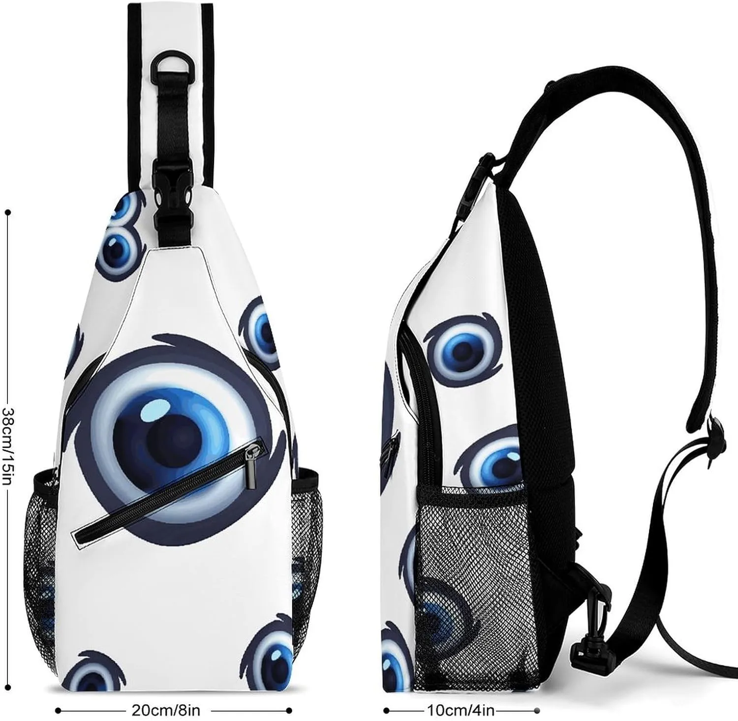 Evil Eyes Sling Bag Crossbody Bags Cross Body Bag Fanny Packs Chest Bags Sling Purses for Travel