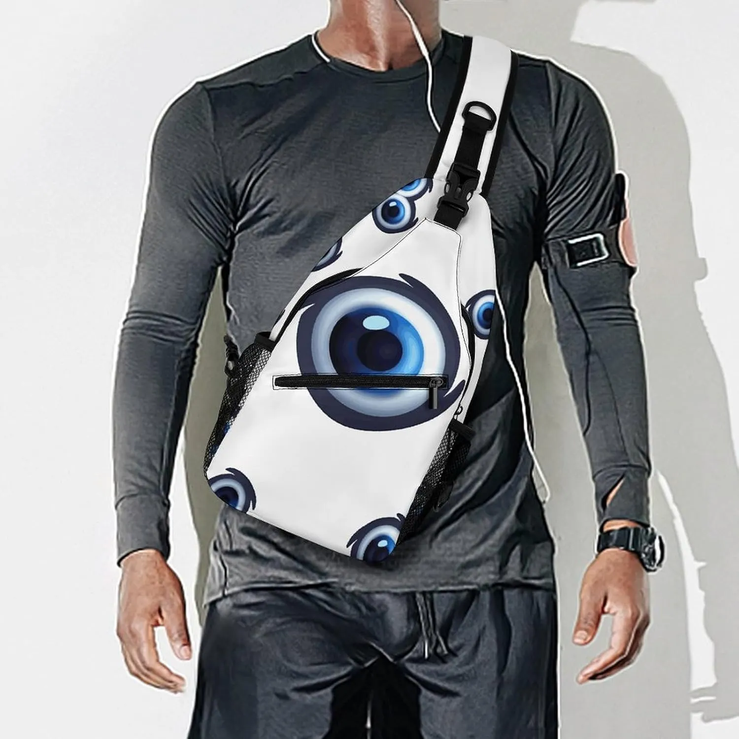 Evil Eyes Sling Bag Crossbody Bags Cross Body Bag Fanny Packs Chest Bags Sling Purses for Travel